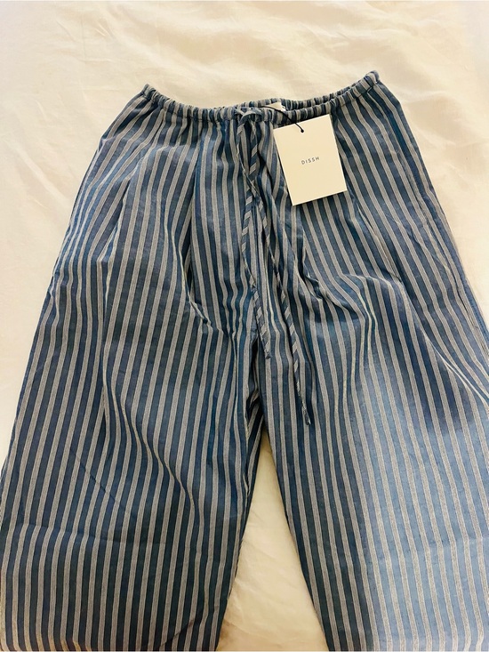 DISSH Pants - Gracie Blue Stripe Drawstring Pants